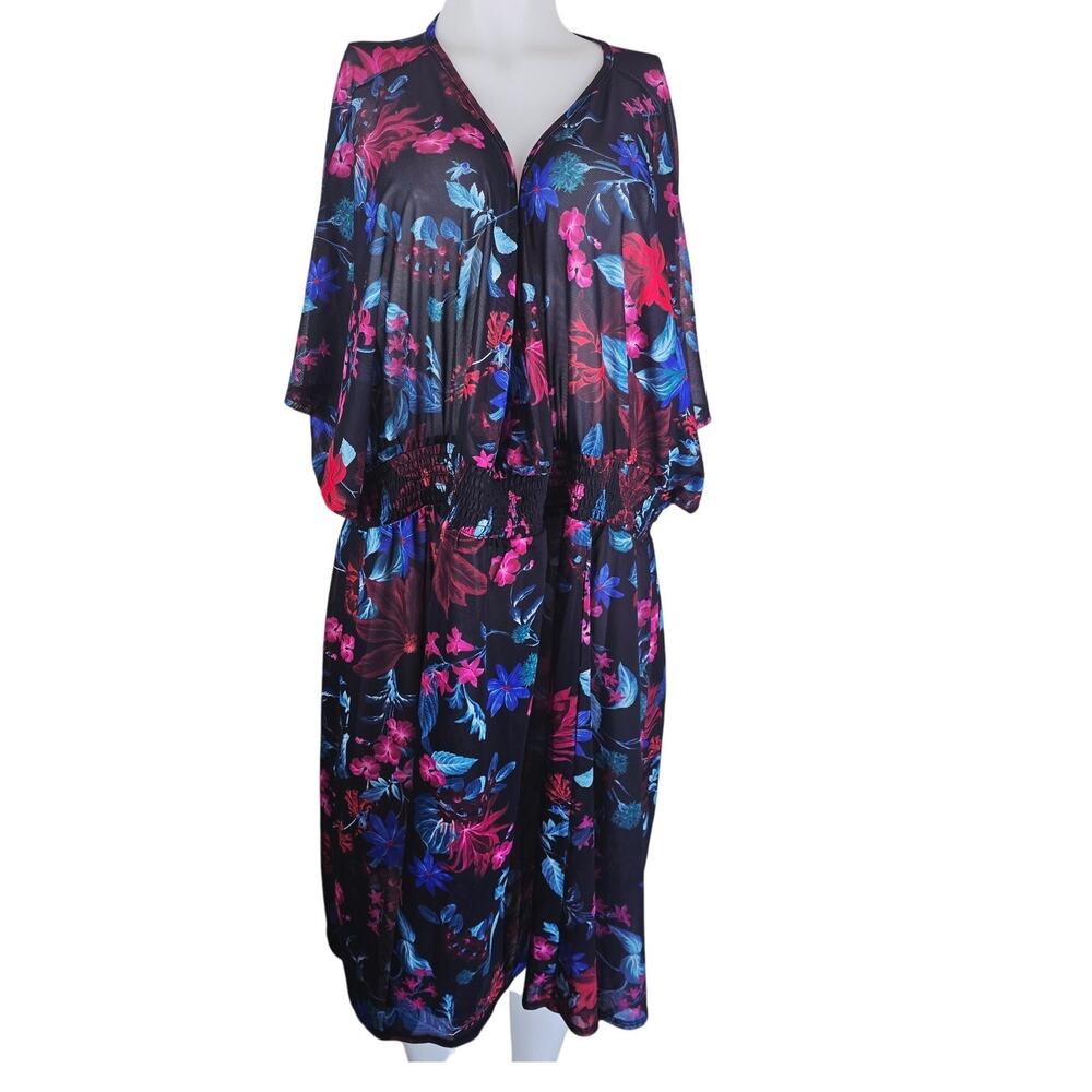 Torrid Swim Hawiian Floral Summer Vacation Poolside Cover-Up Dress 5 - 5X
